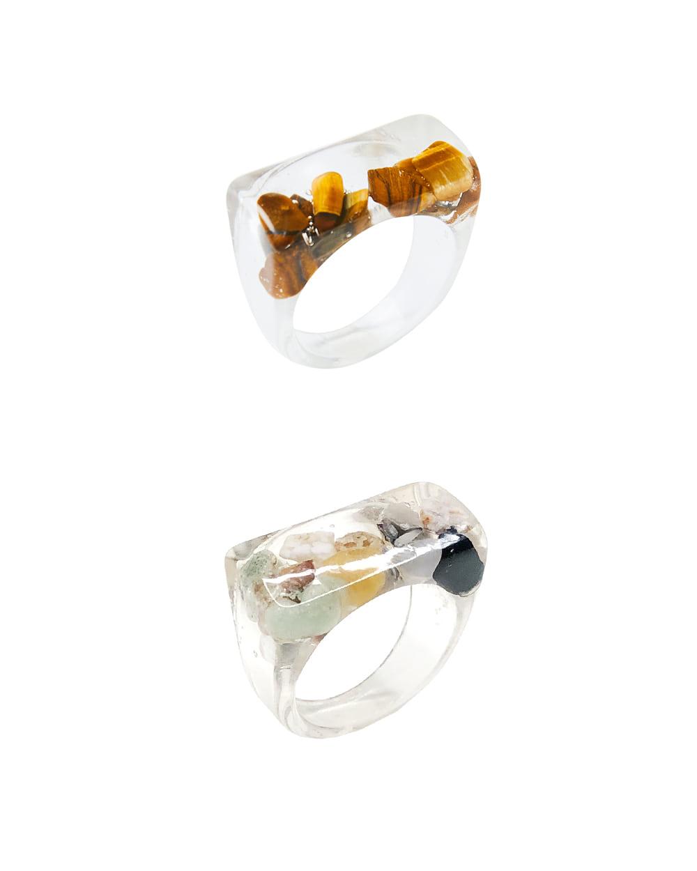 Stone arcylic ring (2color)