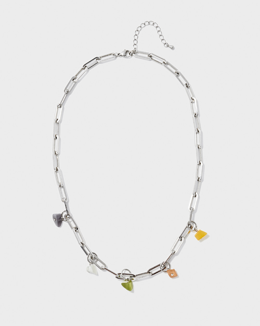 Five stone necklace (SILVER)
