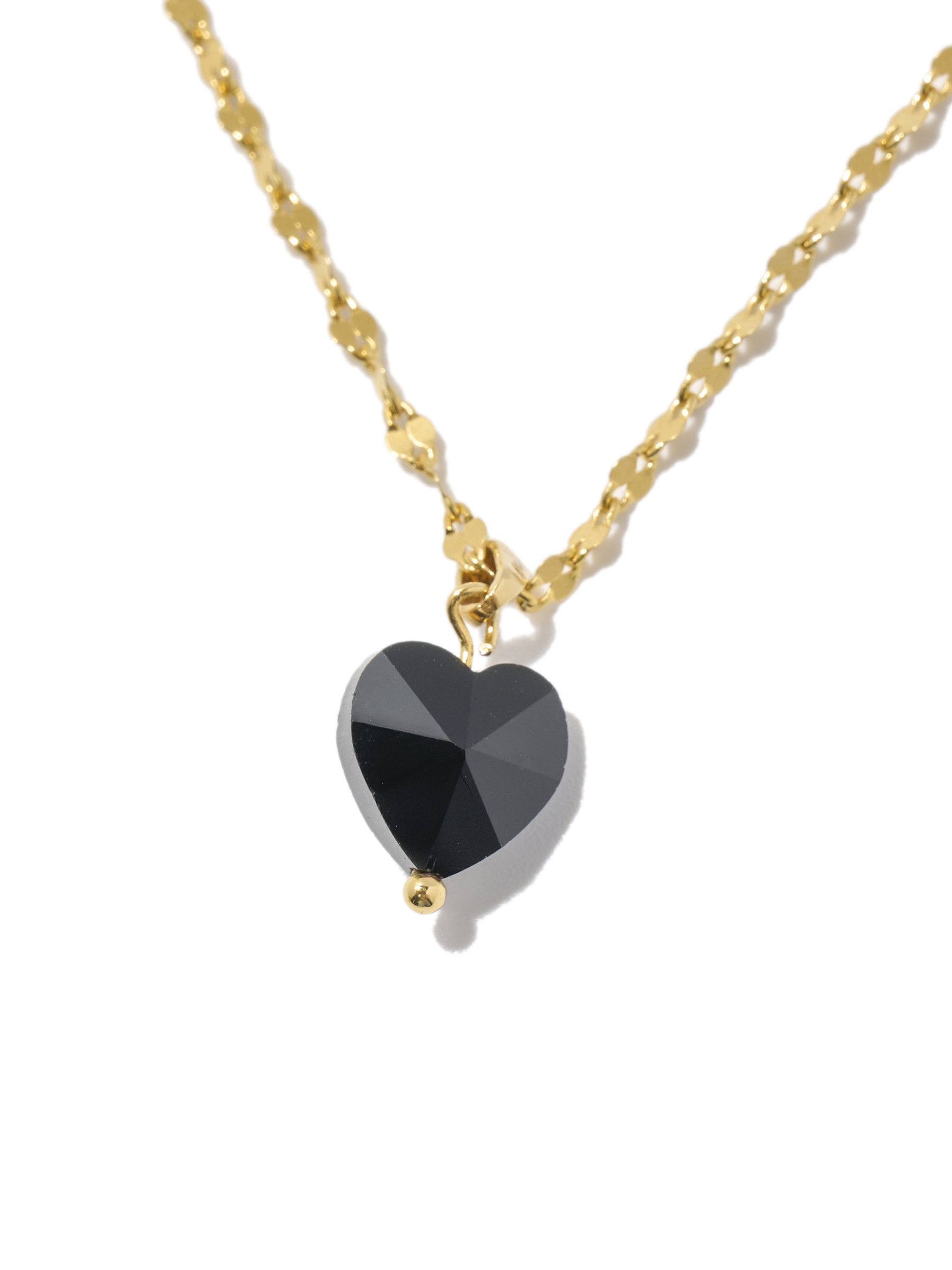 Black heart Necklace (Gold)
